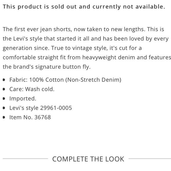 Levi's Light Blue Distressed Jean Shorts - Picture 5 of 11